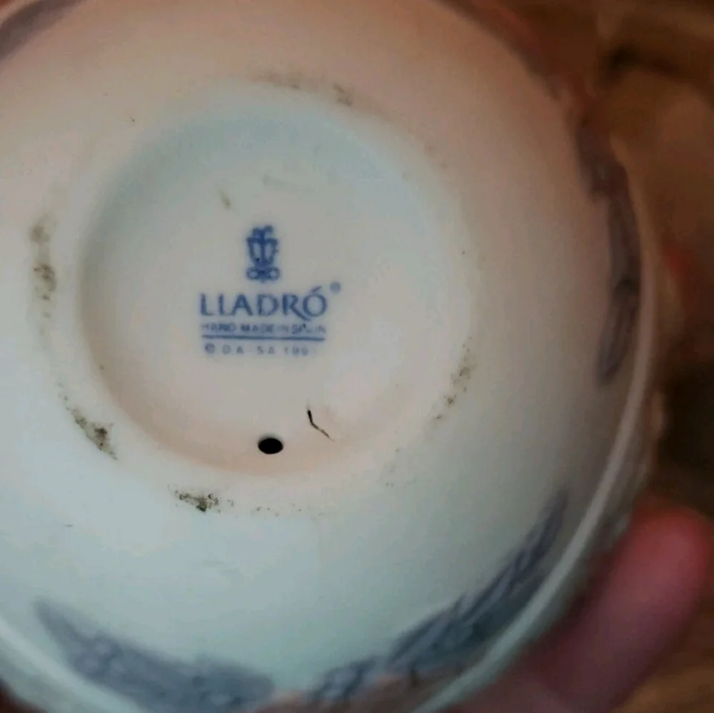 Vtg Lladro 1989 Christmas Bell (Missing Clapper)  1991 Ornament (Missing Top)